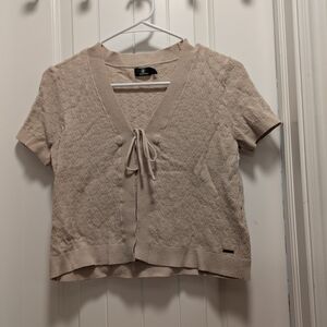 Volcom Women's Beige Knit Cardigan Top